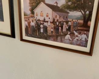 Getting Baptized Black Wall Art