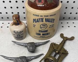 Bottle Opener & Whiskey Bottles 