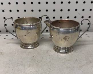 Sterling Sugar & Creamer 