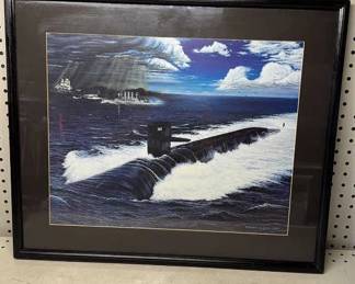 Framed Submarine Print 