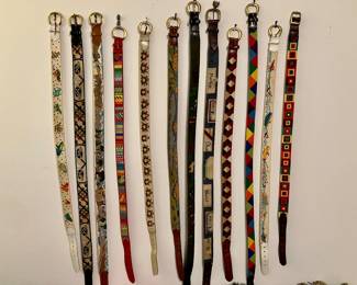 Hand made vintage needlepoint belts
