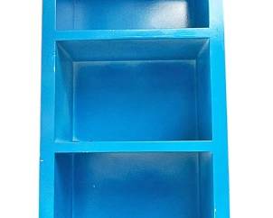 Solid Wood Blue Shelf, 32 Tall