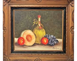 Signed Still Life in Arts Crafts Frame