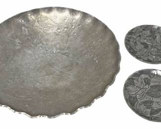1940s70s Handcrafted Aluminum Floral