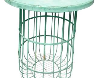 Aqua Wire Table, 22 Tall, 16 Top