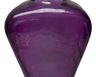 Tall Handblown Purple Glass Vase