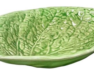 English Leafware Majolica Dish