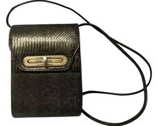 Ande Dark Faux Snake Shoulder Bag
