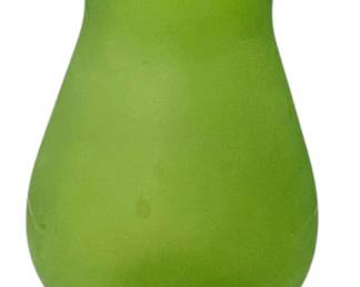 Frosted Lime Green Glass Vase