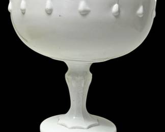 MidCentury Scalloped Milk Glass Bowl