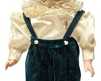 18 MYD Porcelain Doll w Glass Eyes