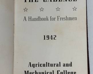 1942 Texas A&M college handbook for freshman.