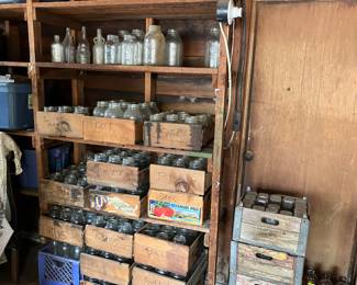 Multiple original Mason and current bottles and original cases very rare