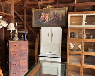 Hoosier and 8 drawer caninet