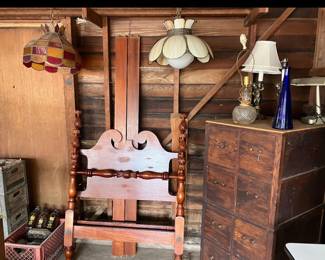 Antiques, bed frame,lamps and more!