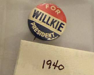 Willkie for President Election Pin