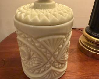 Hobstar Milkglass Satin (Doeskin) by Imperial Glass-Ohio