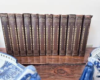 Leather bound 12 volume Works of Abraham Lincoln