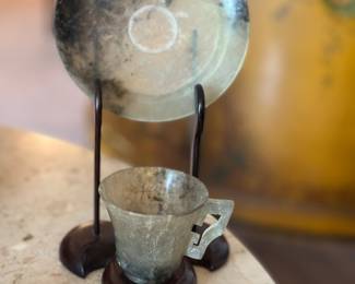 Jade cup and saucer