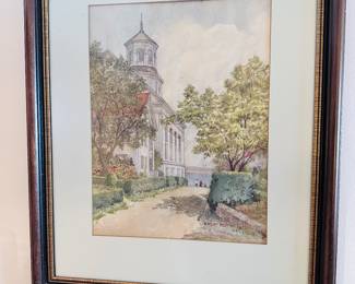 Watercolor by famous New York architect Emery Roth