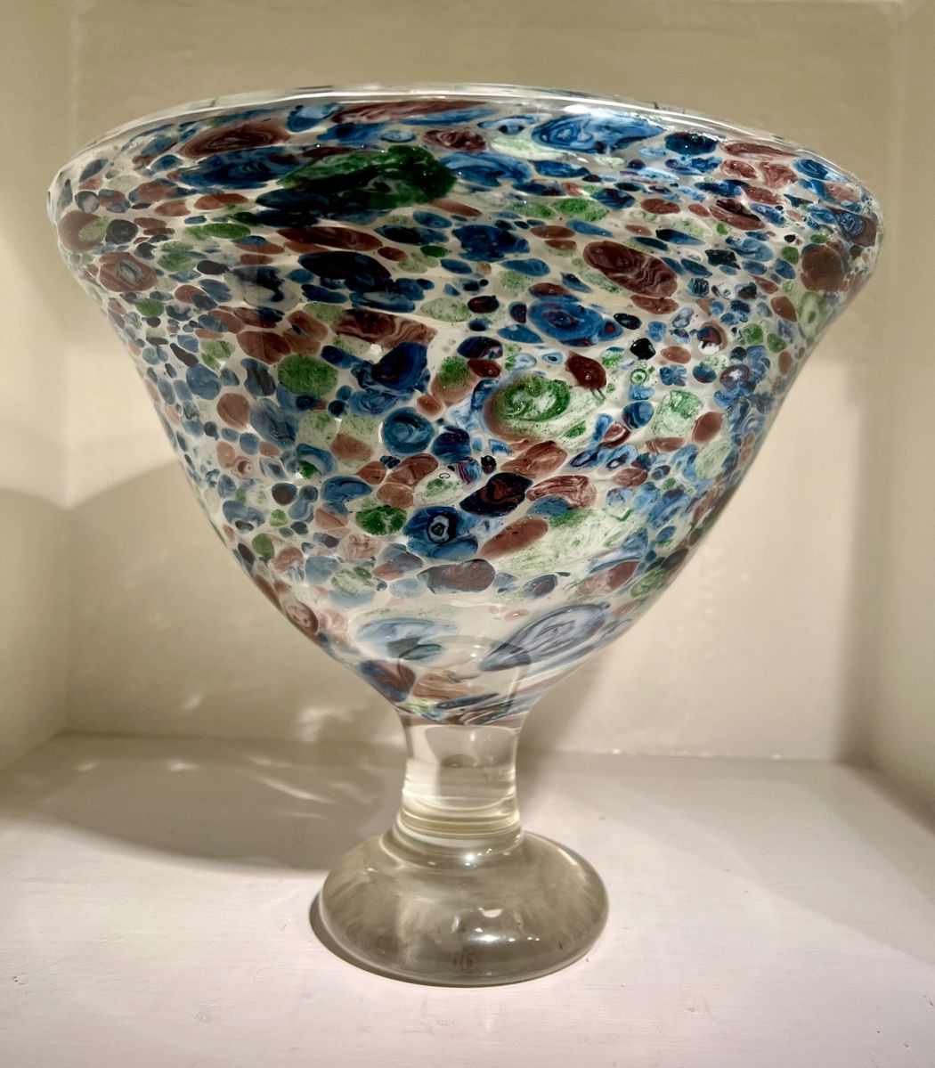 Hand blown glass bowl