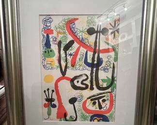 Joan Miro artwork registered lithograph print