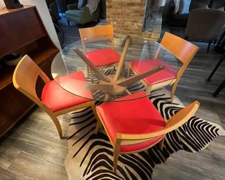 modern dining room table and chairs