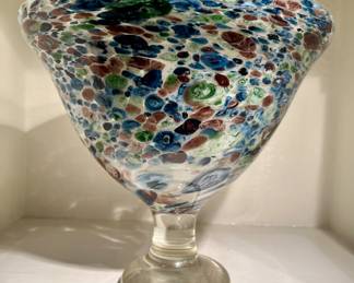 Hand blown glass bowl