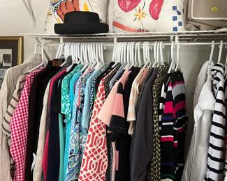 We have Lily, DKNY, Eileen Tracy,  GREAT Designer clothing at pennies on the dollar!  S-XL...RUN, don't walk!