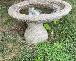 Very unusual bird bath!  SO COOL!  Bring help to load, in the back yard