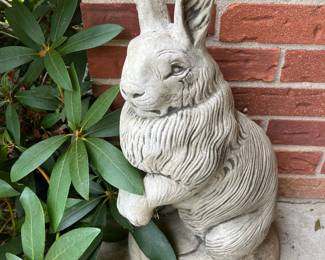 This fellow needs a new home!  He is awesome, concrete, very heavy...but he will adorn your porch or yard beautifully!