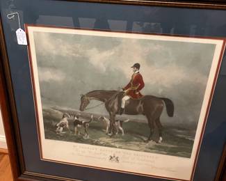 Beautifully framed equine art