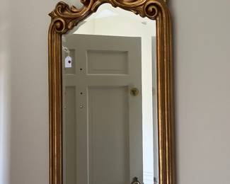 Gold Gild framing a beviled mirror...stunning in any room or entry way!  Really lovely!
