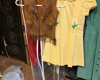 Vintage leather Annie Oaklet vest and several Girl Scout uniforms!