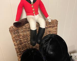 We also offer this adorable lil Hunting fox and we have several excellent riding hats and boots!