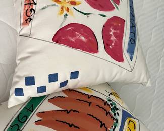 Pillows!  We have several sets of pretty fun VERY NICE pillows!