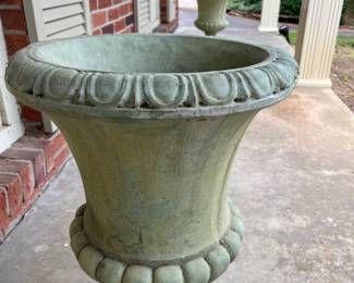 Beautiful pair of stunning concrete tall planters...SO pretty!