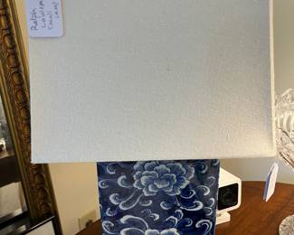 Ralph Lauren lamp in blue  with square shade...ADORABLE!