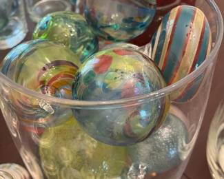 An entire collection of Hand blown ornaments!  All colors and all beautiful!