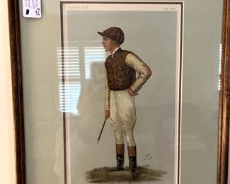 George Barrett iconic print of a Vintage jockey...lovely frame...you need this to adorn your home...Classic beauty.