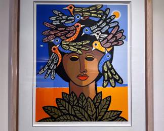 Lithograph by Colombian artist Candido Bido