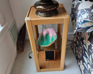 Danish Teak Pillar Side Table