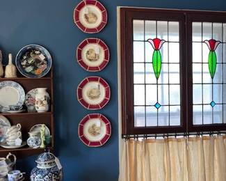 Beautiful Old Worcester, England plates, c1800's