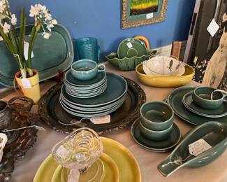 Mid-Century Russell Wright, Sea Foam and Chartreuse  