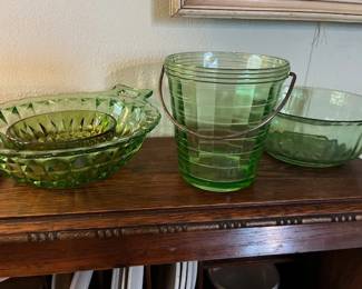 Vaseline glass, vintage glass