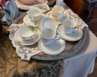 Vintage demitasse cups and saucers