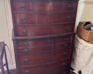 Vintage Dixie Furniture Company NC. Walnut Tall Boy, Dixie is known for its high quality furniture