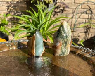 We have several hand carved Polychrome Jasper  "Flames"