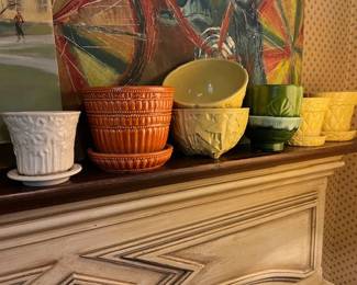 Wonderful collection  of vintage McCoy planters
