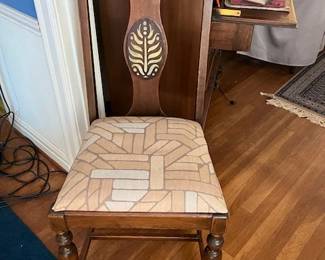One of the vintage dining chairs
